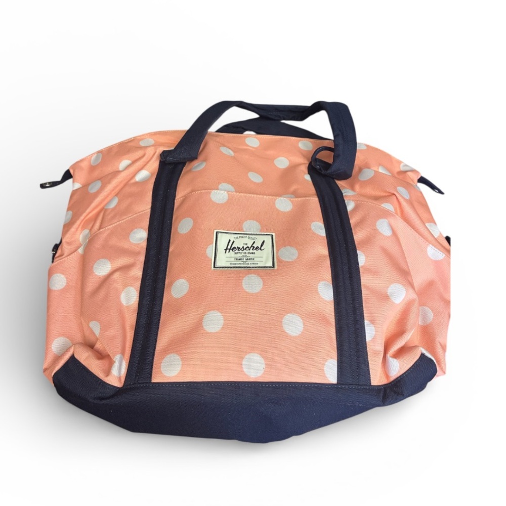 Herschel Supply Company Coral Polka Dot Travel Bag Diaper Bag